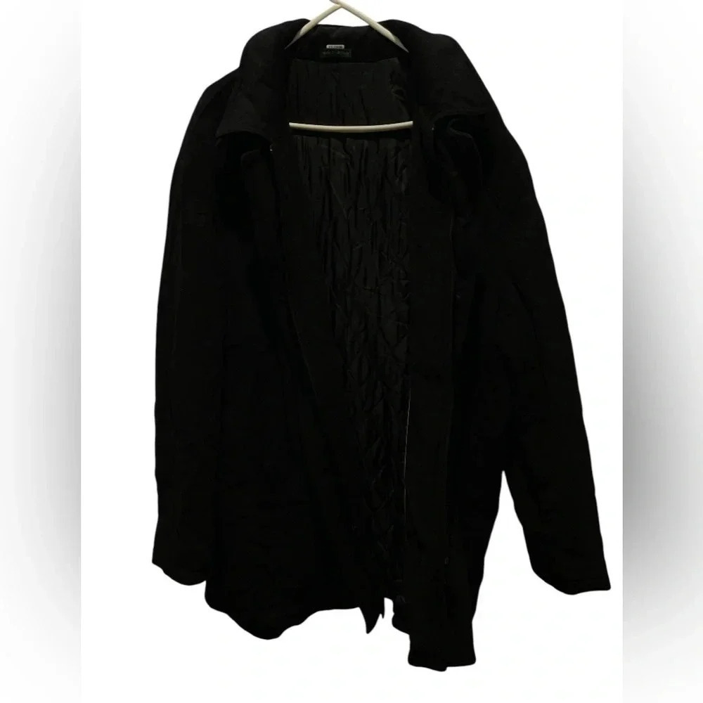 Ralph Lauren Men’s 100% Wool Peacoat zip/button closure size 48L Black - Picture 3 of 6
